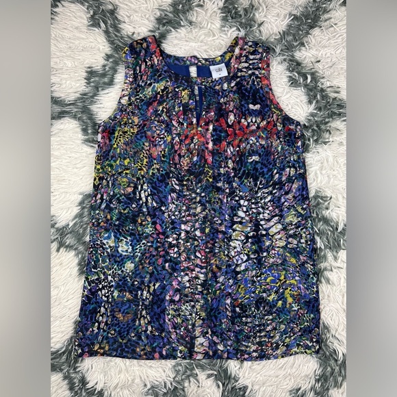 CAbi Tops - CAbi Women's #3093 Stained Glass Keyhole Sleeveless Blouse Size XS